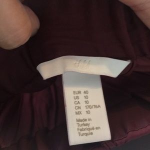 H&M Skirts - H&M Burgundy Pleated skirt H&M Skirts - H&M Burgundy Pleated skirt